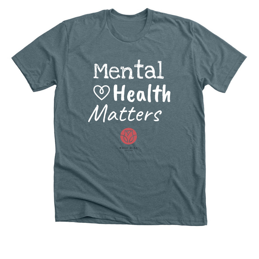 Mental Health Matters T-Shirt, a Heather Slate Premium Unisex Tee