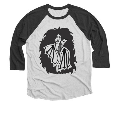Bat World Sanctuary Fundraiser&nbsp;, a Black and Heather White 3/4 Sleeve Baseball Tee