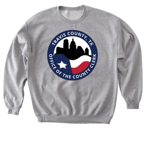 Travis County Clerk Original&nbsp;, a Sport Grey Softstyle Crewneck Sweatshirt