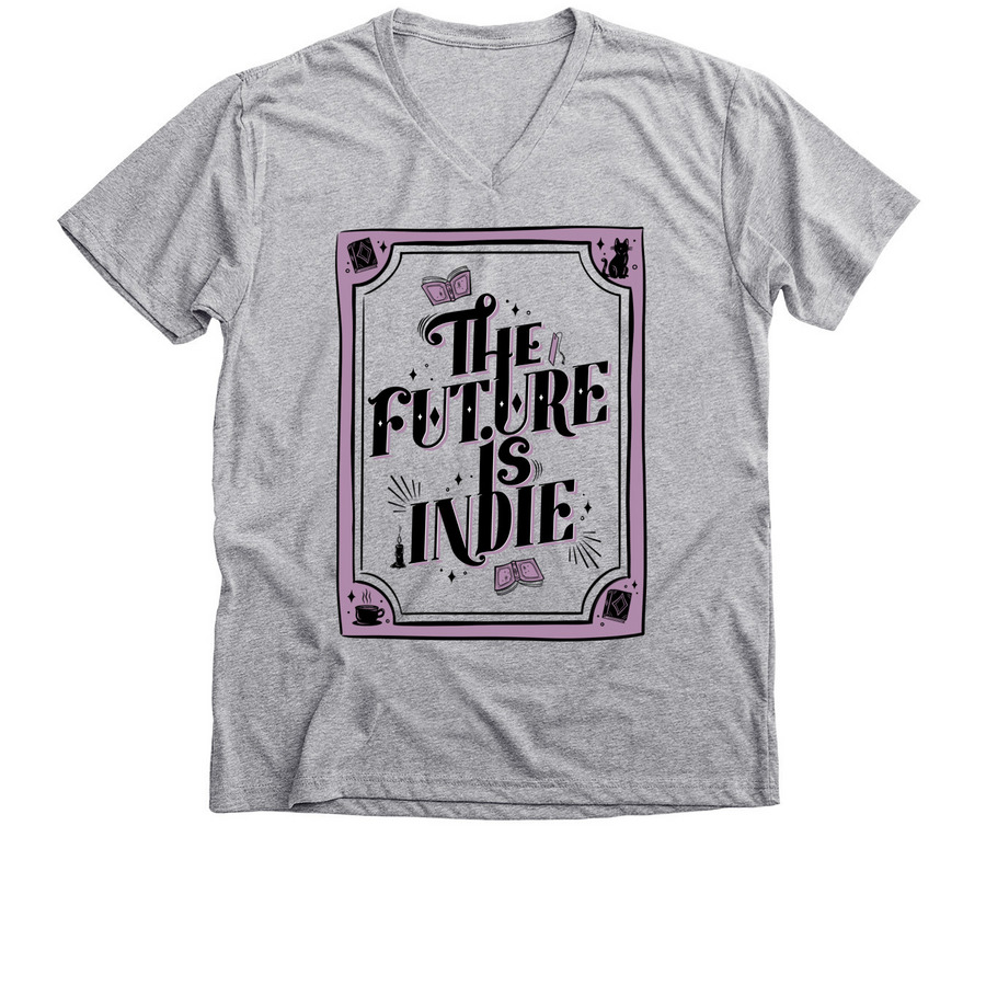 The Future is Indie, a Athletic Heather Premium V-Neck Tee