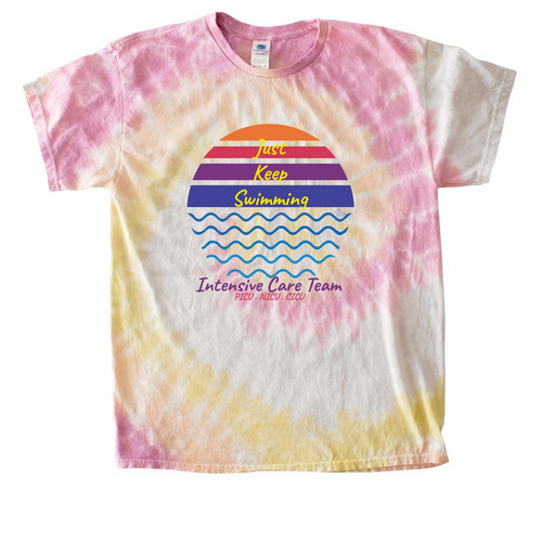 Just keep swimming, a Desert Rose Classic Tie Dye Tee