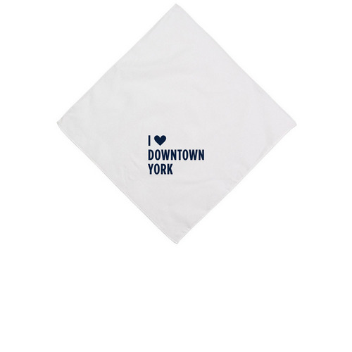 I <3 Downtwon York, a White Cotton Bandana