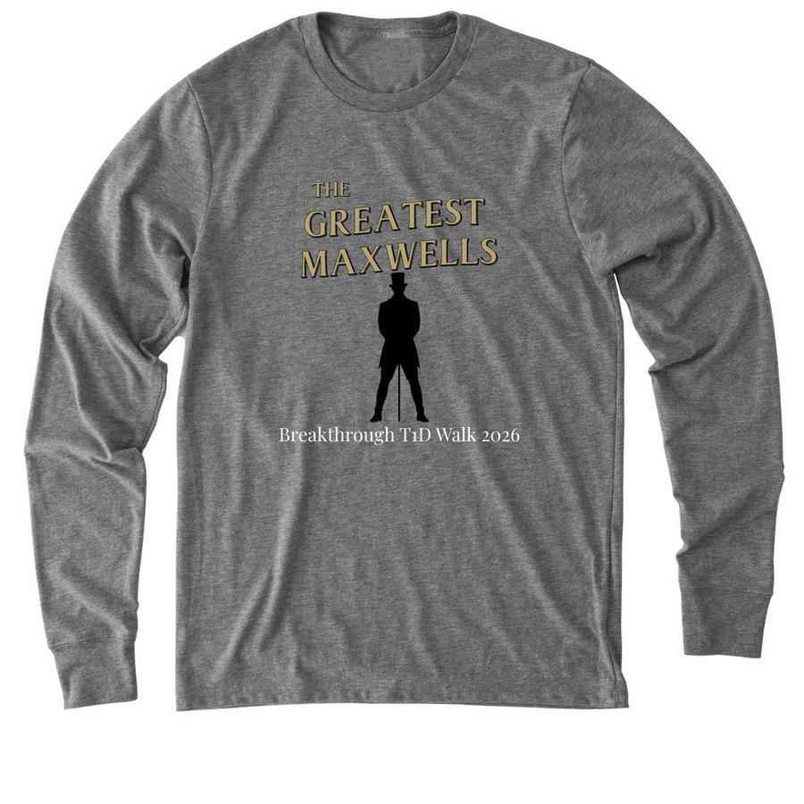 The Greatest Maxwells Team, a Aluminum Grey Allmade Eco Triblend Long Sleeve Tee
