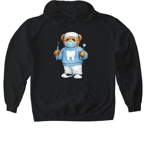 Teddy Bear Shirt, a Black Gildan Softstyle Pullover Hoodie