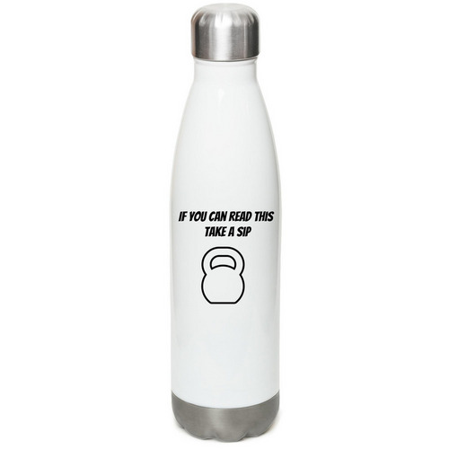If You Can Read This Water Bottle, a White Stainless Steel Water Bottle