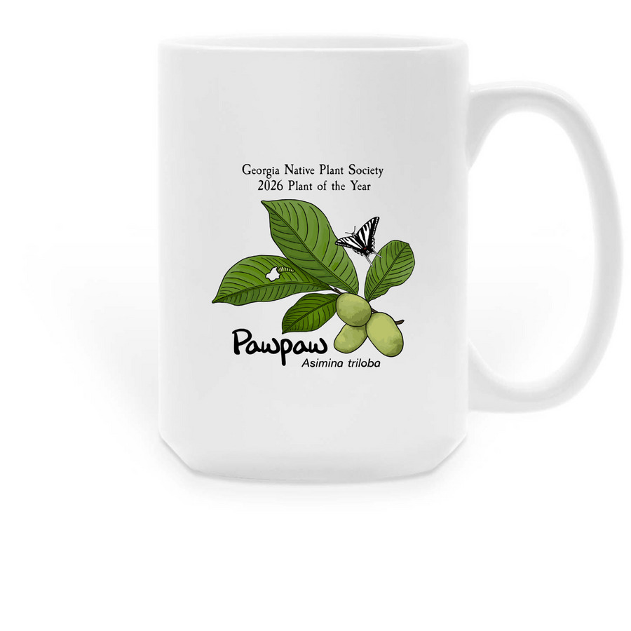 Pawpaw 2026 Plant of the Year Mug, a White Large Coffee Mug