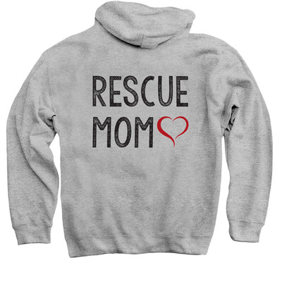 Rescue Mom, a Sport Grey Pullover Hoodie