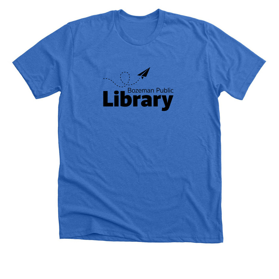 Support Bozeman Public Library, a Heather True Royal Premium Unisex Tee
