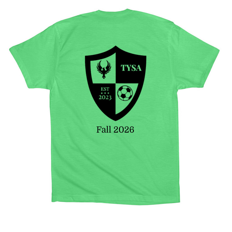 U12 Alcorn/Ramirez, a Synthetic Green Premium Cotton Tee (back-view)