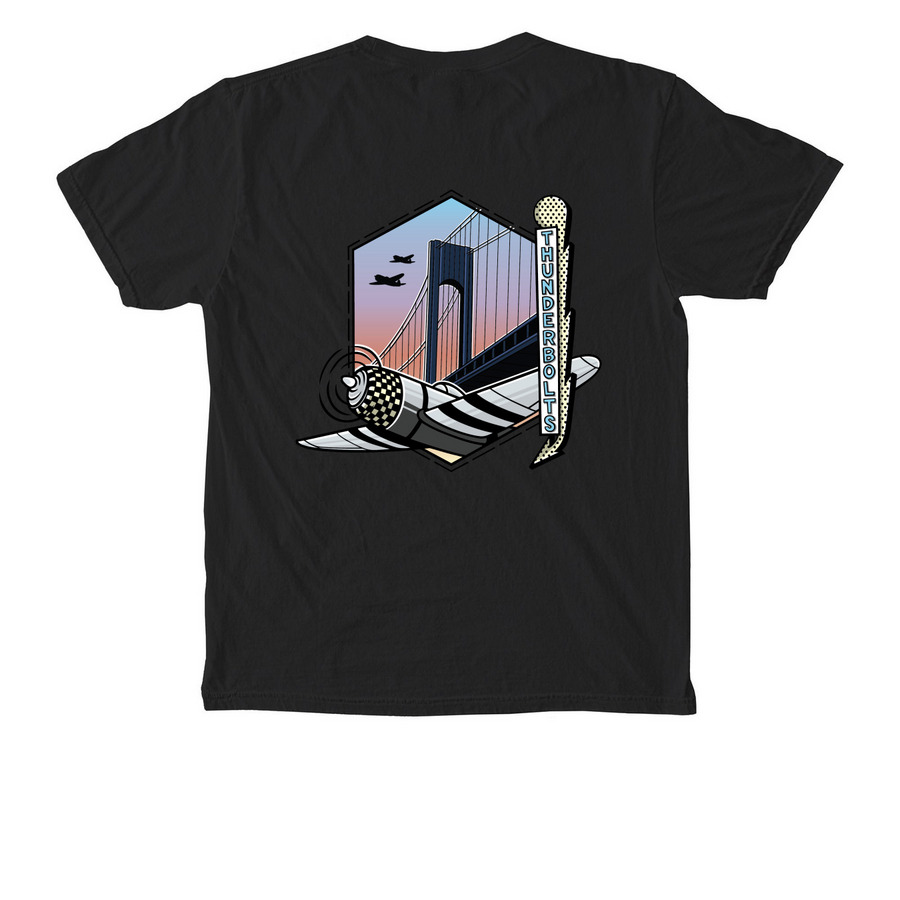 Sunrise LTD. Pocket Tee, a Black Comfort Colors Pocket Tee (back-view)