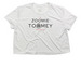 The Club's Lingo Collection&nbsp;, a White Women?s Flowy Cropped Tee