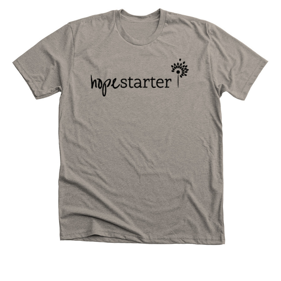 HopeStarter Classic Black, a Heather Stone Premium Unisex Tee