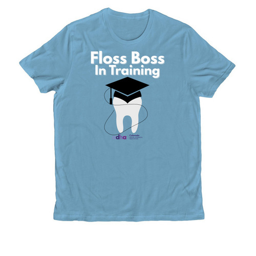 Dental Hygienist Student Gear - Floss Boss, a Arctic Blue Allmade Organic Cotton Unisex Tee