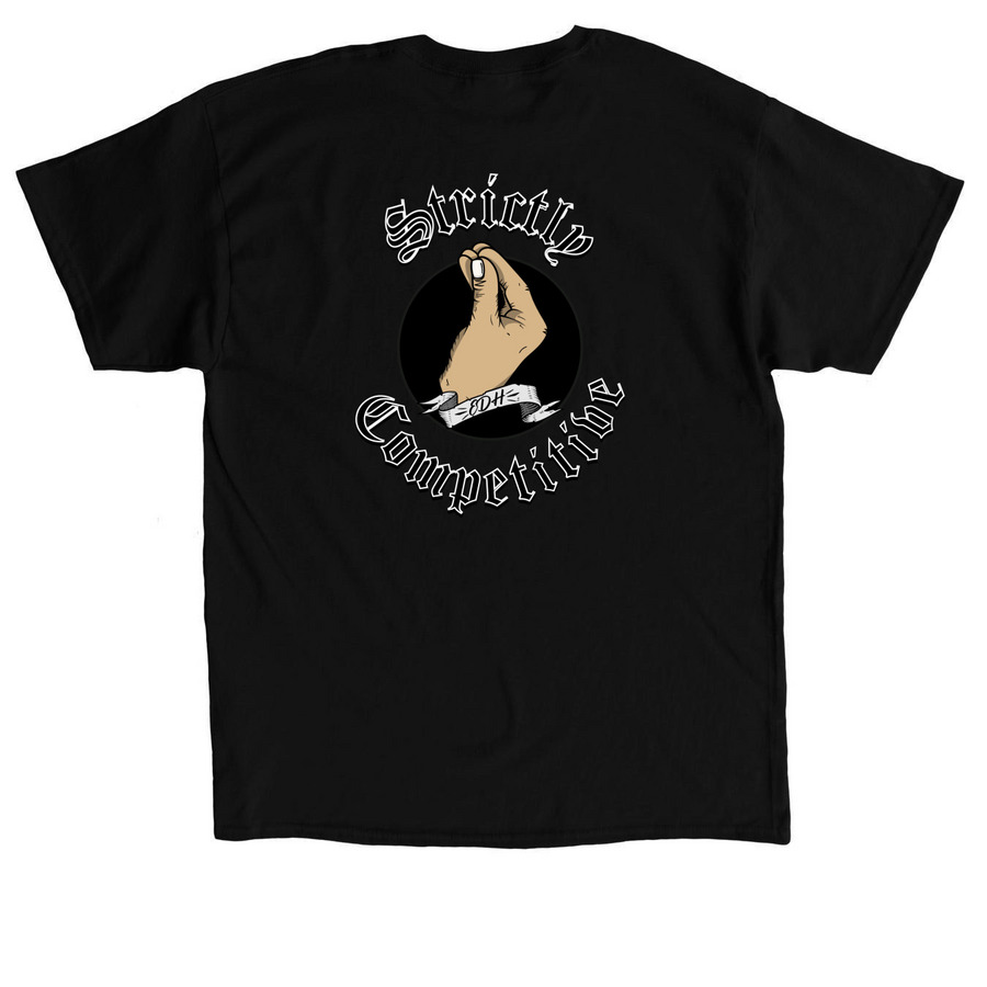 Dark Rit/Naus B&W Logo, a Black Classic Unisex Tee (back-view)