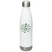 GCS Waterbottle, a White Stainless Steel Water Bottle (back-view)
