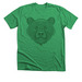 Lazy Bear Ornate Bear Tee - Green, a Heather Kelly Premium Unisex Tee
