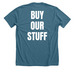 Trading Post Shirt, a Heather Deep Teal Premium Unisex Tee (back-view)