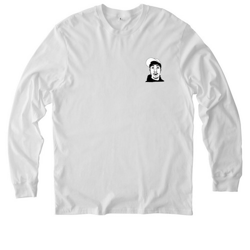 Lil Perp Fun Portrait | Hoodies & Tees, a Bright White Allmade Organic Cotton Long Sleeve Tee