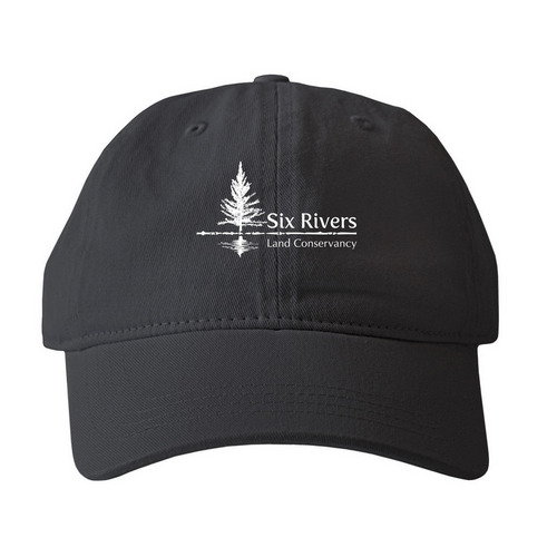 Six Rivers Logo Hats, a Black Printed Pigment Dye Baseball Cap