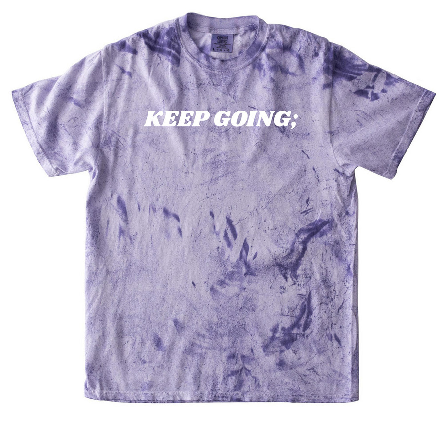 Keep Going; Tee, a Amethyst Comfort Colors Colorblast Tee