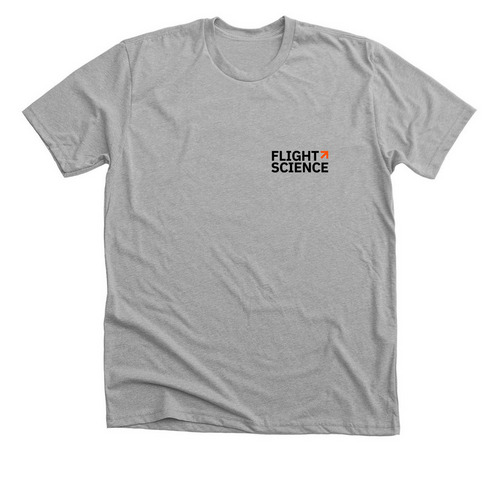 Flight Science Black Logo, a Athletic Heather Premium Unisex Tee