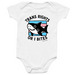 "...or I Bites" Cute Shark (Baby), a White Infant Onesie