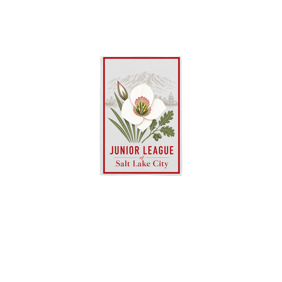 JLSLC Sego Lily Line Garden Flag, a White 12" x 18" Yard Flag