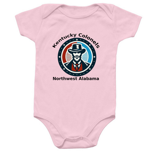 Little Colonel Onesie, a Pink Infant Onesie