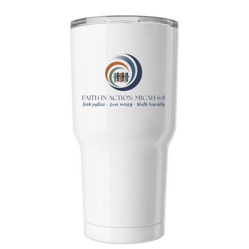Faith In Action Tumbler, a White Insulated Tumbler