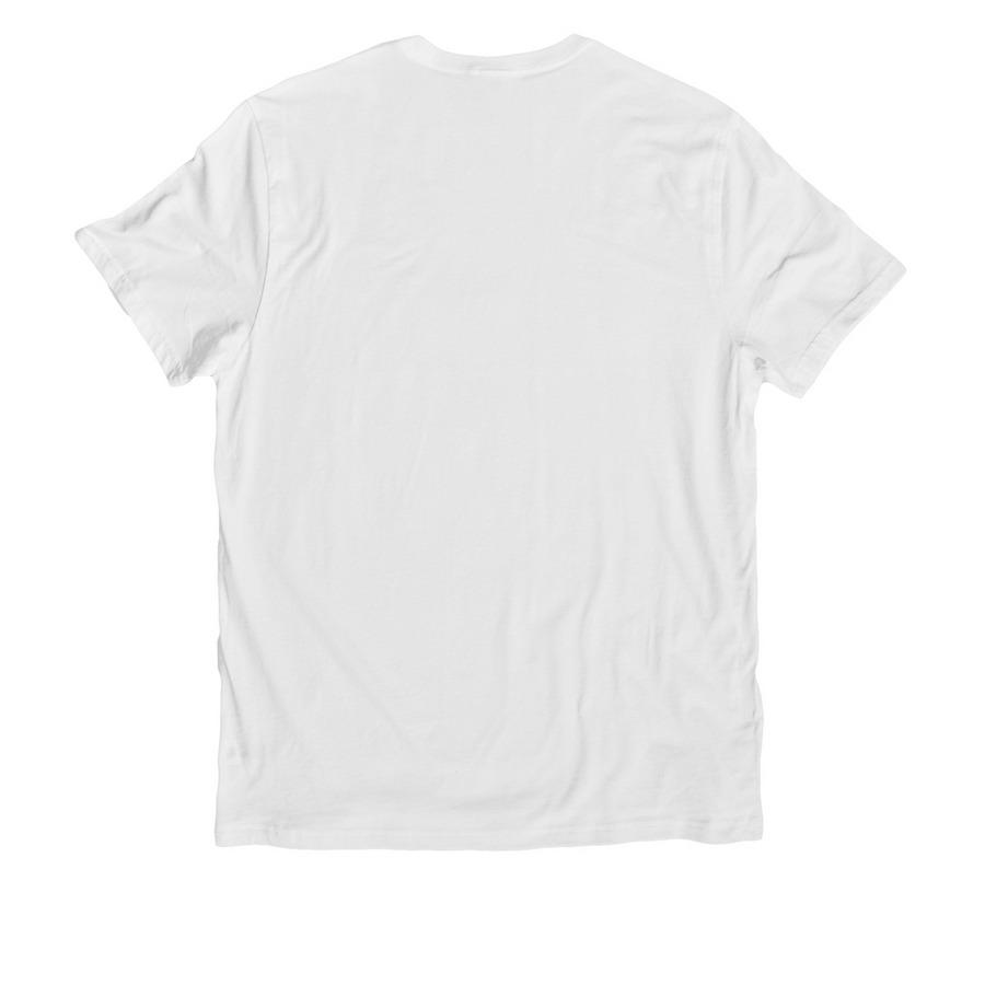 Humming on yucca, a Bright White Allmade Organic Cotton Unisex Tee (back-view)
