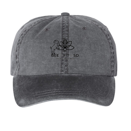 Silly goats eat everything hat, a Black Printed Pigment Dye Baseball Cap