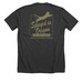 Spayed in Oregon (gold), a Dark Grey Heather Premium Unisex Tee (back-view)