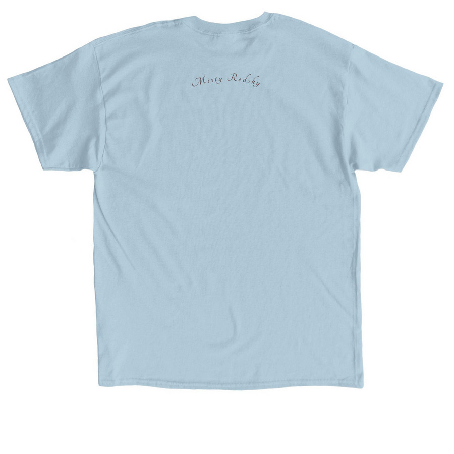 Quilled Dakota Florals, a Light Blue Classic Unisex Tee (back-view)