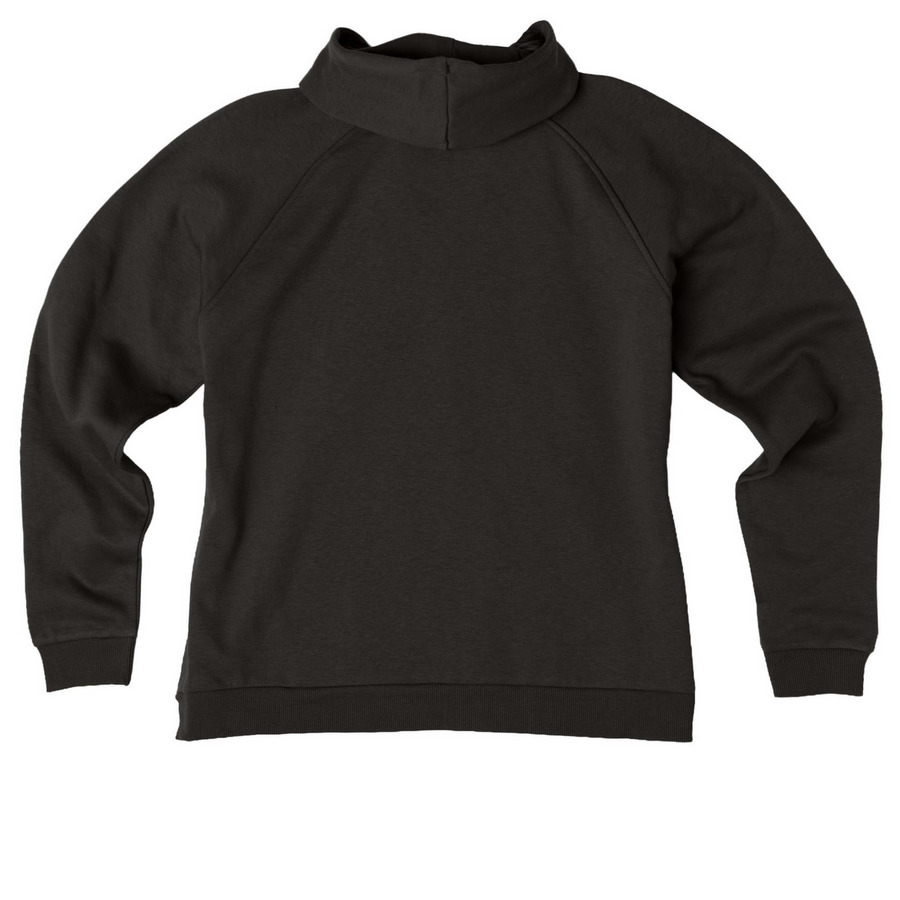 Wear the Mission. Support the Movement., a Deep Black Allmade Women?s Organic CVC Zip-Up Hoodie (back-view)