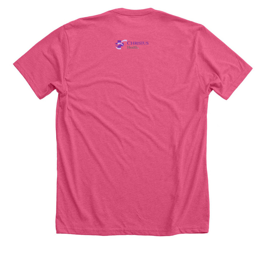 We Fight Together, a Heather Charity Pink Premium Unisex Tee (back-view)