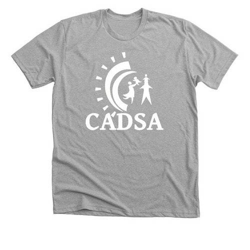 White Logo CADSA, a Athletic Heather Premium Unisex Tee