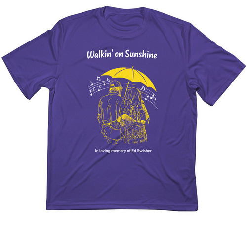 Walkin' on Sunshine, a Purple Classic Performance Tee
