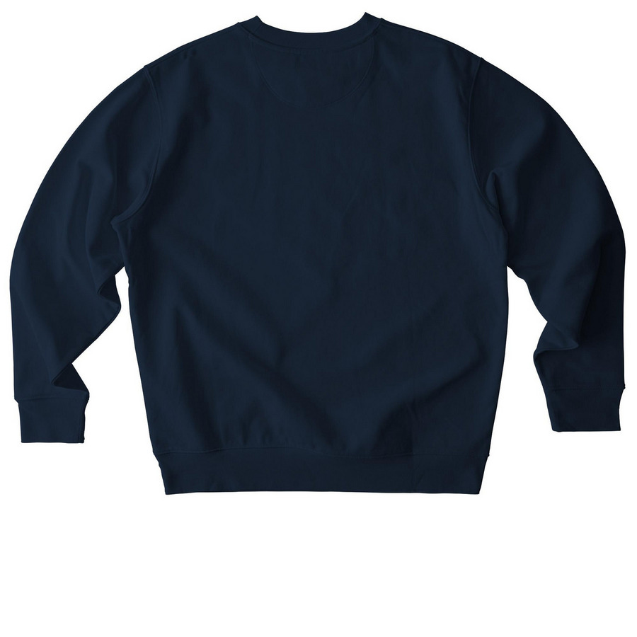 "E" Circle Text Sweatshirt, a French Navy Stanley/Stella Unisex Changer 2.0 Crewneck Sweatshirt (back-view)