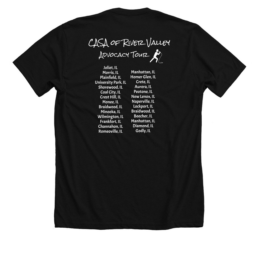 Loud for the Little Ones&nbsp;, a Solid Black Blend Premium Unisex Tee (back-view)