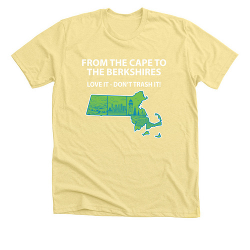Keep Massachusetts Beautiful, a Heather Yellow Gold Premium Unisex Tee