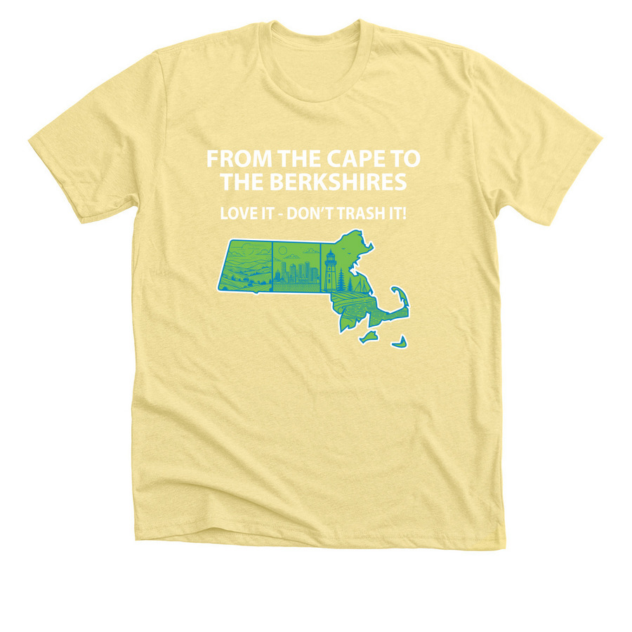 Keep Massachusetts Beautiful, a Heather Yellow Gold Premium Unisex Tee