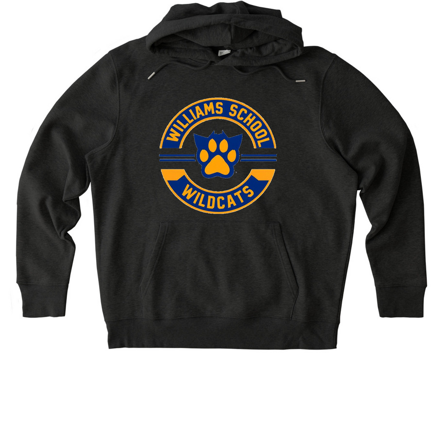 Williams School Wildcats, a Dark Heather Grey Stanley/Stella Unisex Cruiser 2.0 Pullover Hoodie
