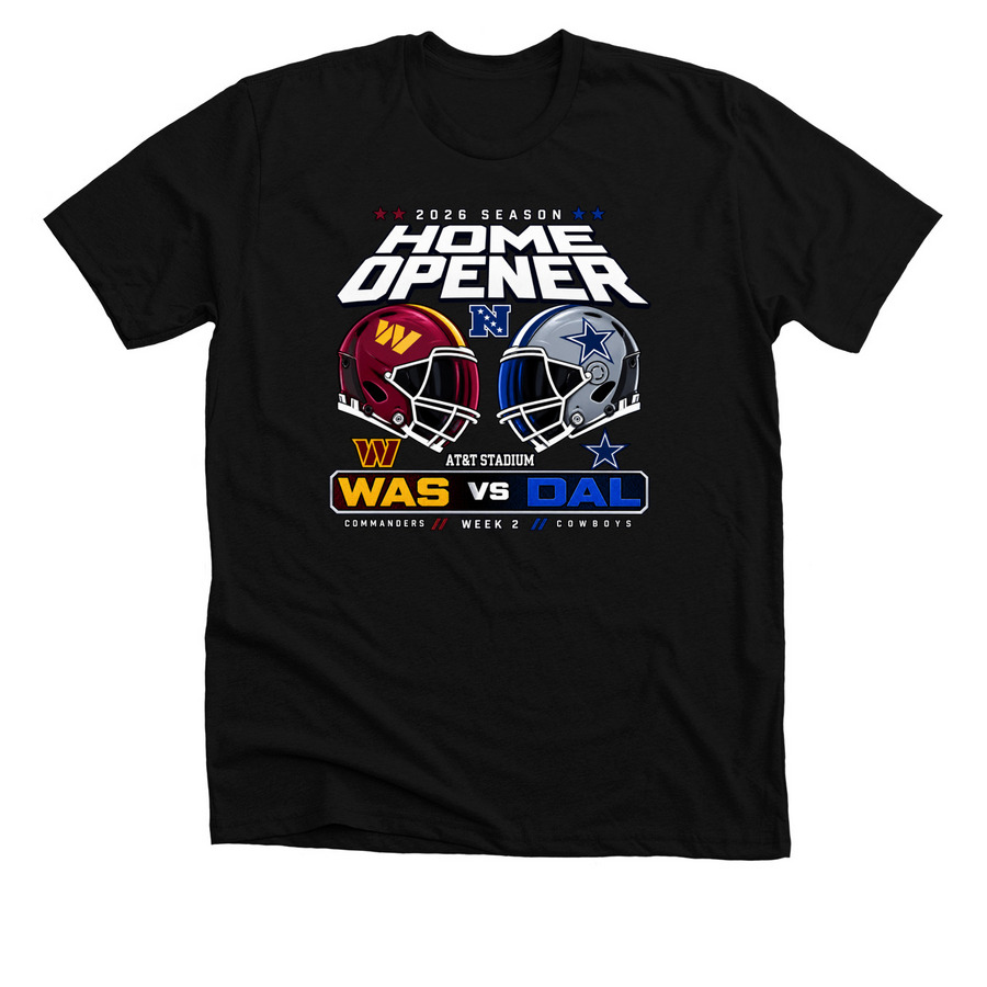 Official Dallas Cowboys vs. Washington Comman, a Solid Black Blend Premium Unisex Tee
