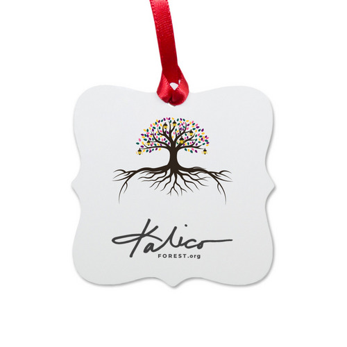 Tree Ornament, a White Aluminum Square Ornament