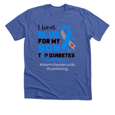Wear Blue for Son, a Solid True Royal Premium Unisex Tee