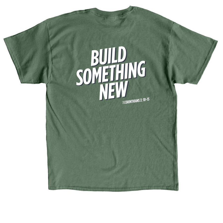 Home Style, a Military Green Classic Unisex Tee (back-view)