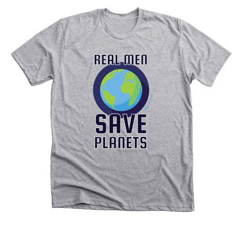 Does anyone know any real men?, a Athletic Heather Premium Unisex Tee