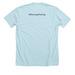 Freedom Flag - Adult&nbsp;, a Heather Ice Blue Premium Unisex Tee (back-view)