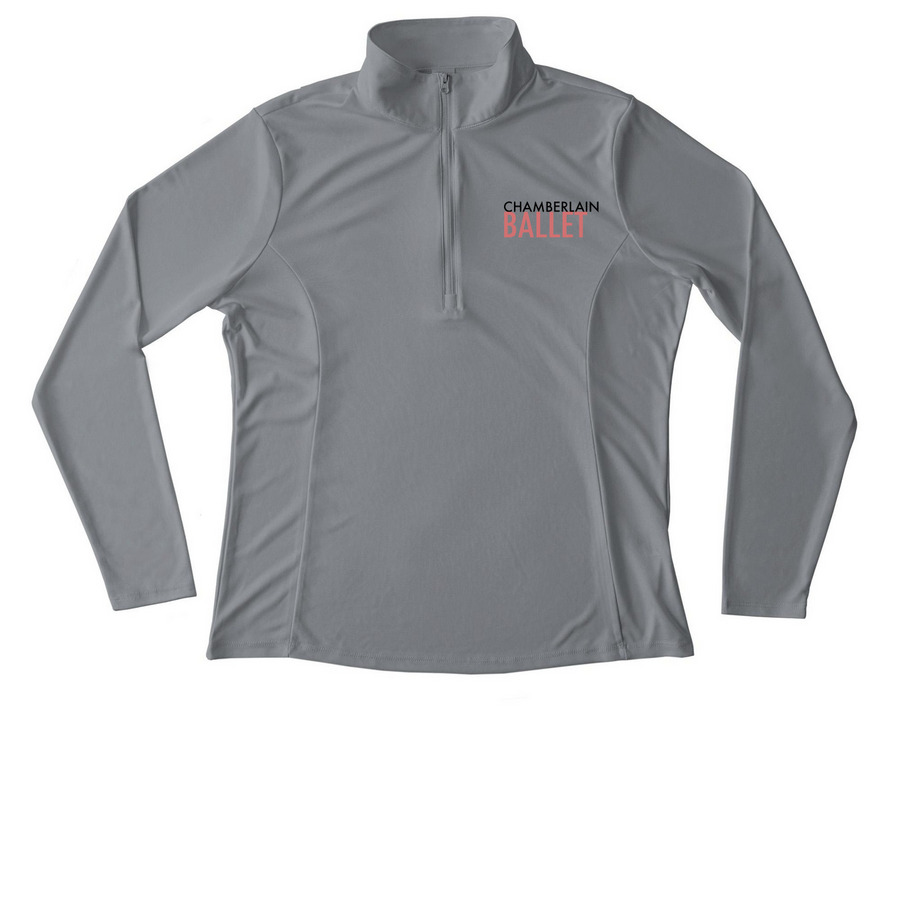 Women's Pullover Quarter Zip (Standard Logo), a Grey Concrete Women's Performance Quarter Zip Pullover