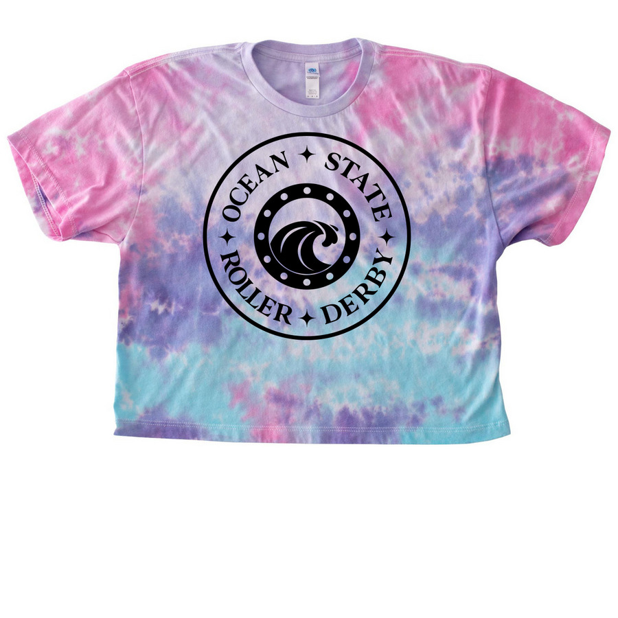 Tie Dye Merch, a Cotton Candy Women's Tie Dye Cropped Tee